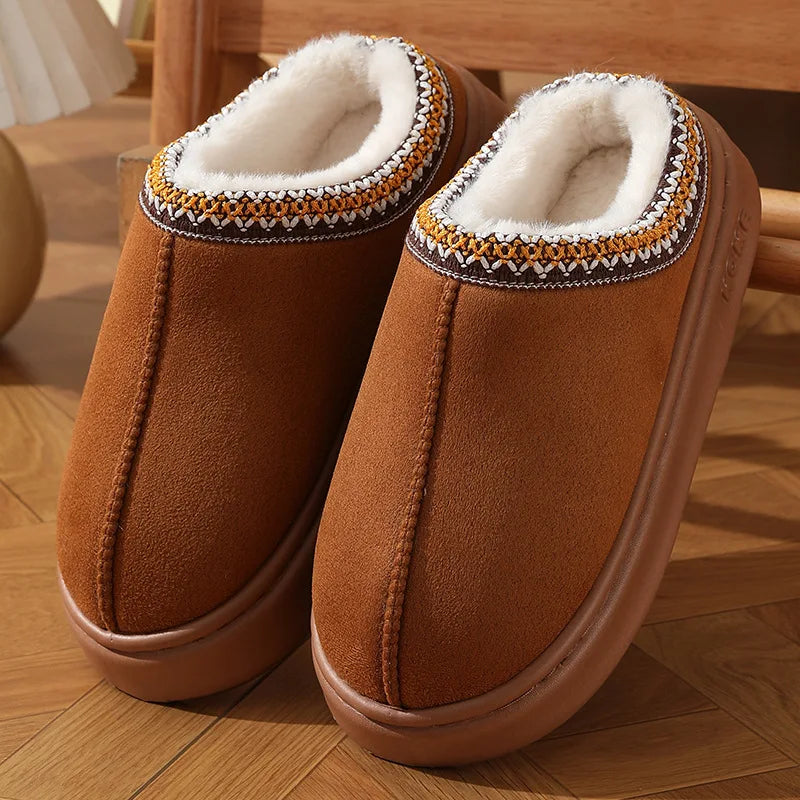Fluffy Winter Platform Slippers