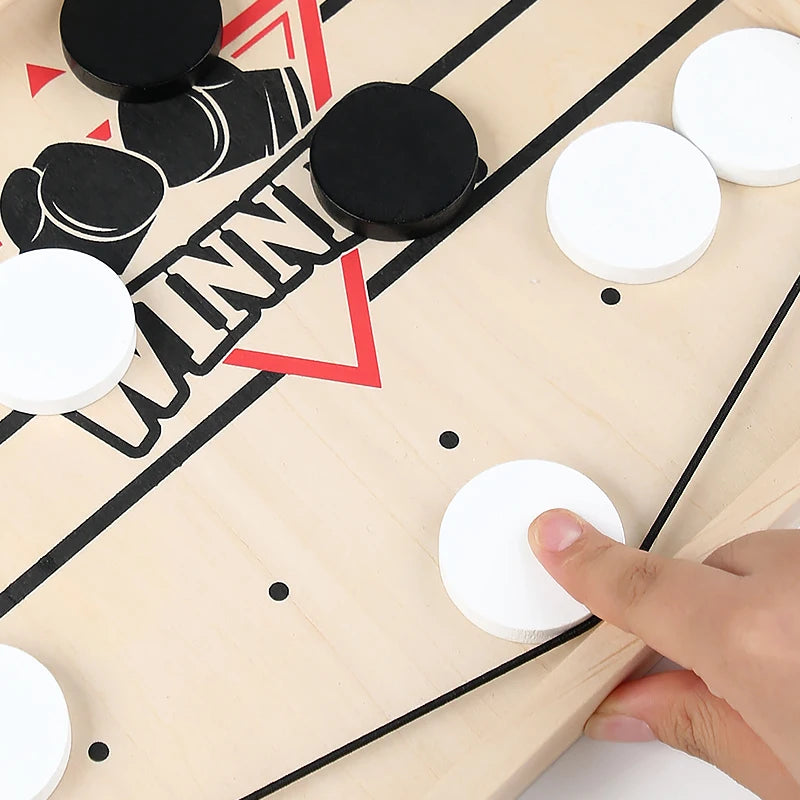 Fast Sling Puck Table Hockey Wooden Party Game
