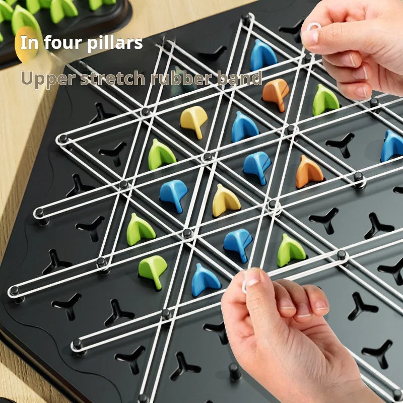 Chain Triangle Chess Rubber Band Strategy Game