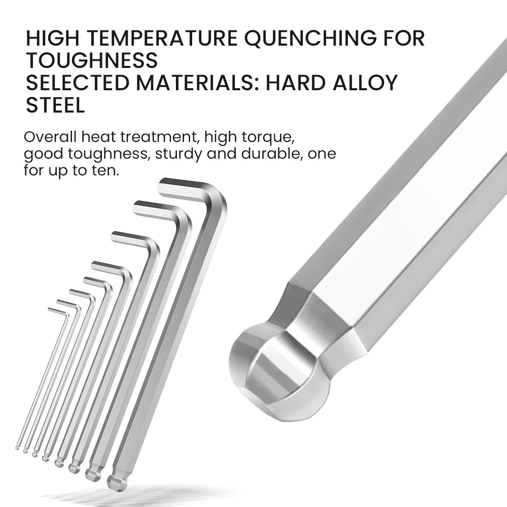 9Pcs High-Strength Hex Wrench Set