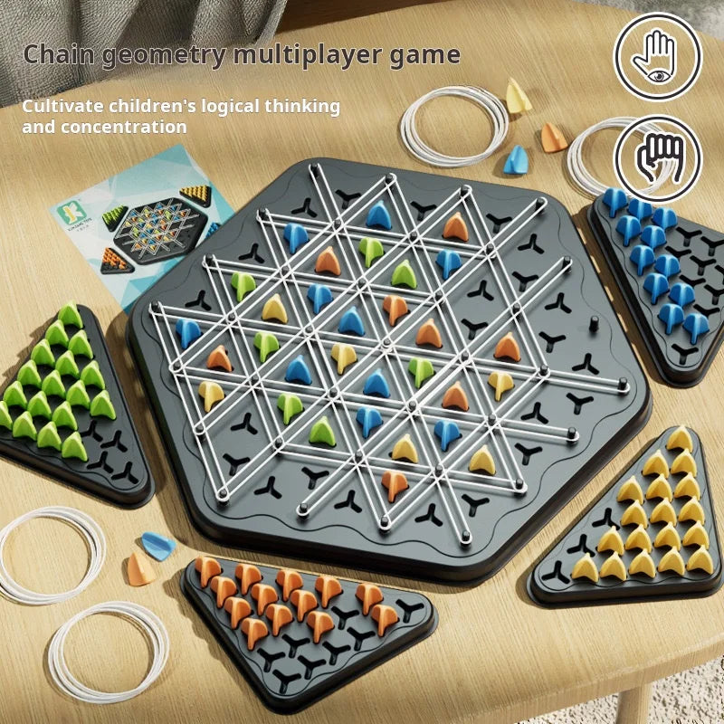 Chain Triangle Chess Rubber Band Strategy Game