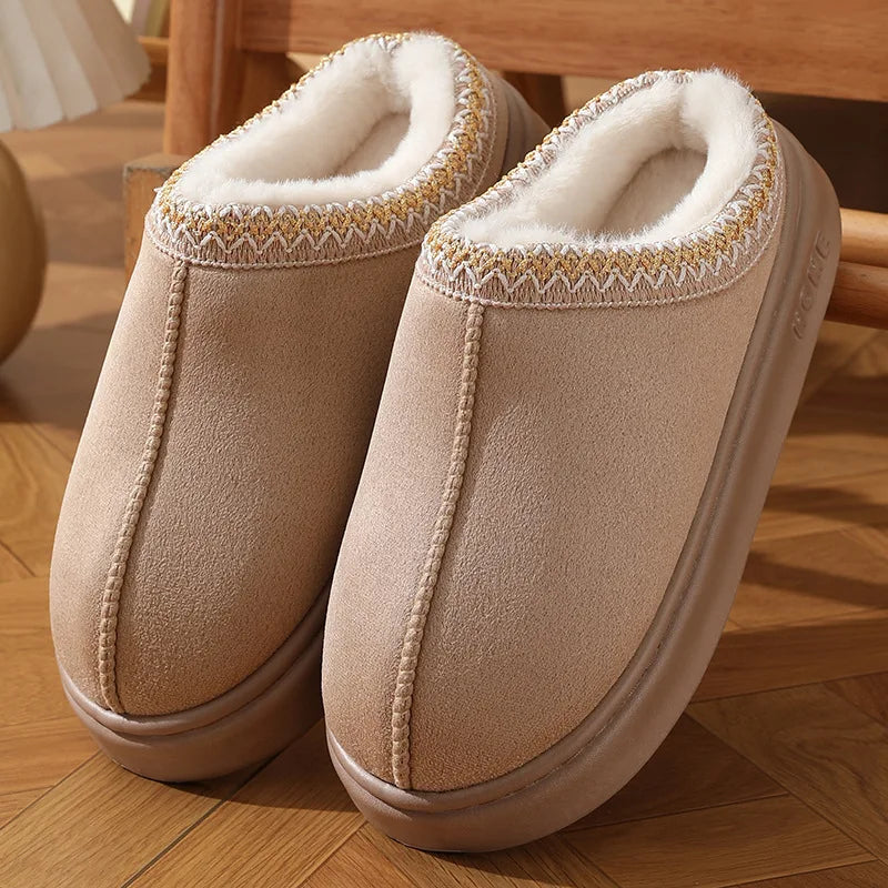 Fluffy Winter Platform Slippers