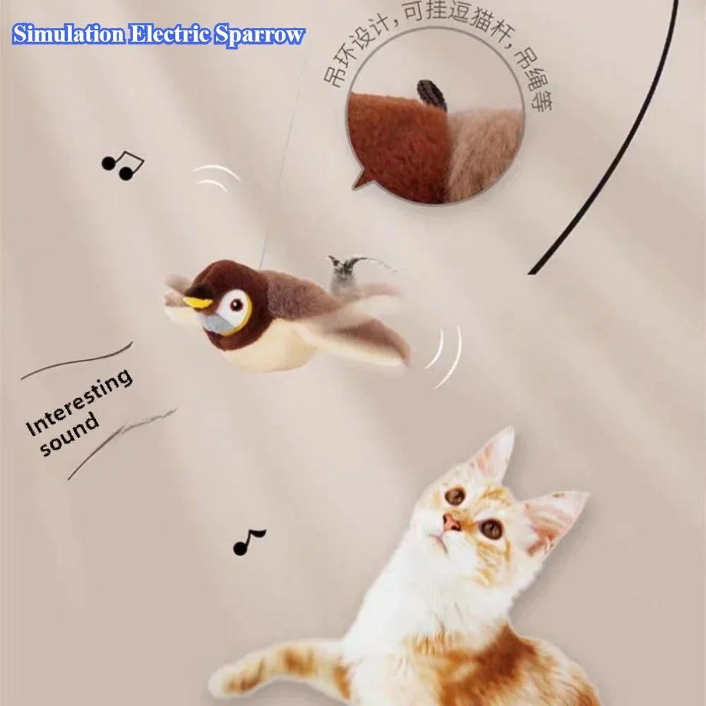 USB Rechargeable Catnip Plush Bird Toy