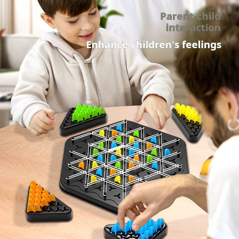 Chain Triangle Chess Rubber Band Strategy Game