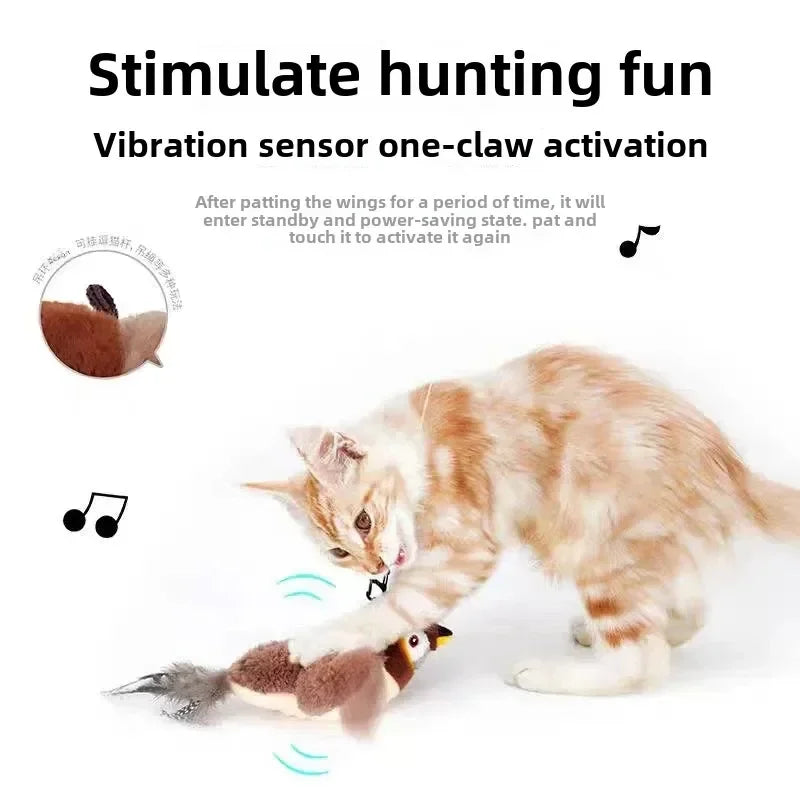 USB Rechargeable Catnip Plush Bird Toy