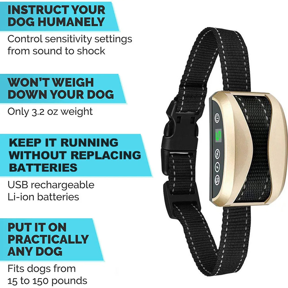 Rechargeable Anti-Bark Dog Training Collar