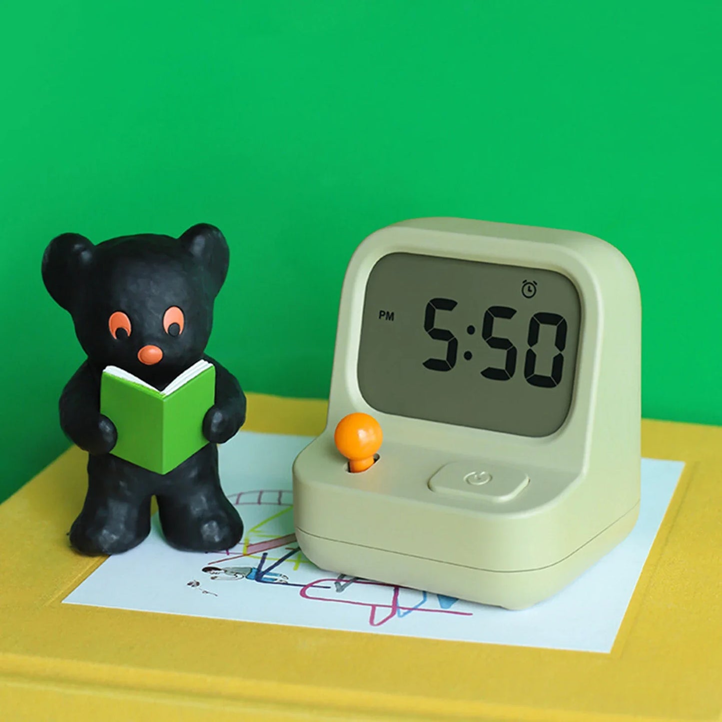 Silent Cartoon Digital Alarm Clock