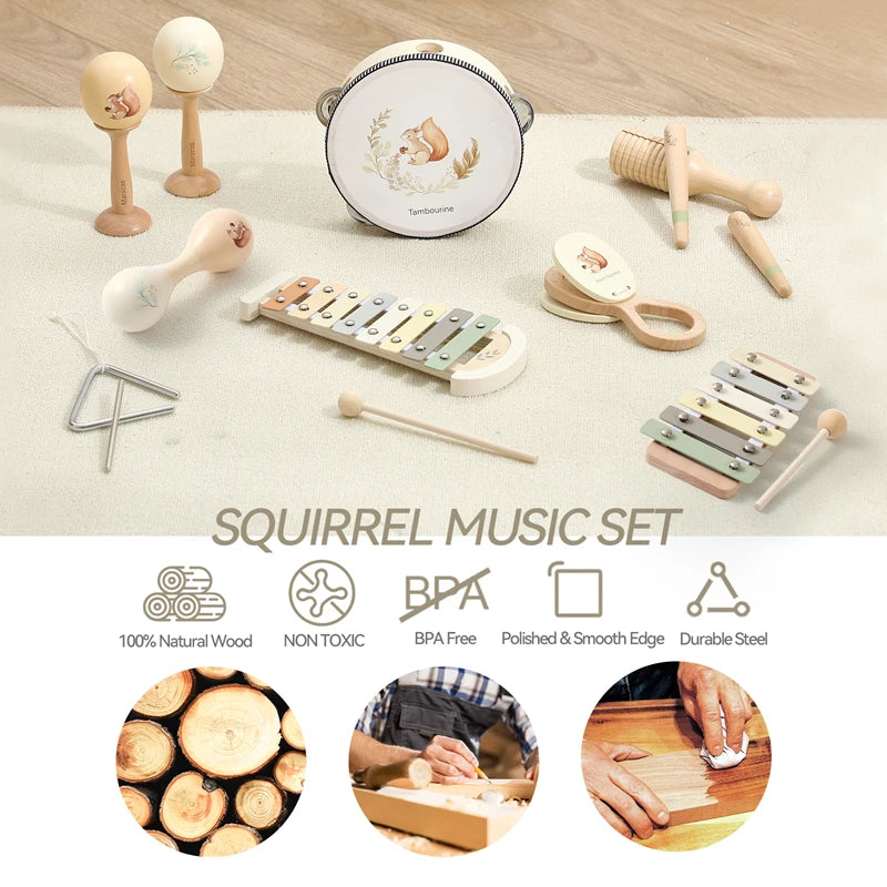 Montessori Wooden Musical Instrument Set