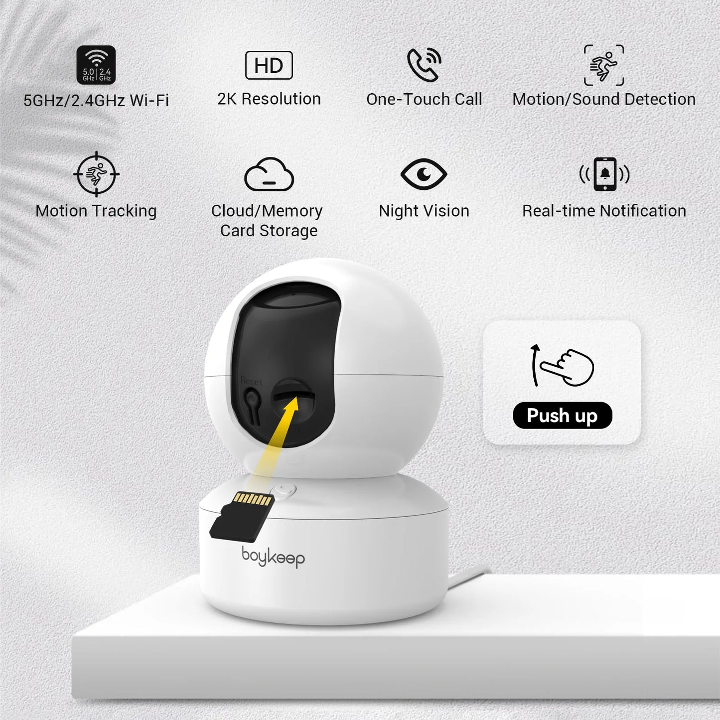 2K Indoor Pet Camera with 360° View