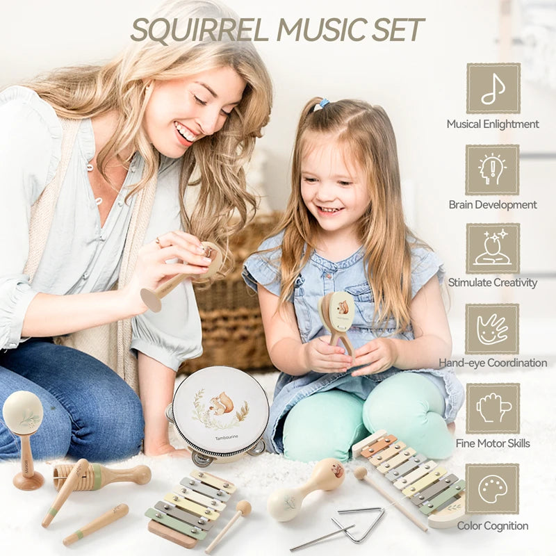 Montessori Wooden Musical Instrument Set