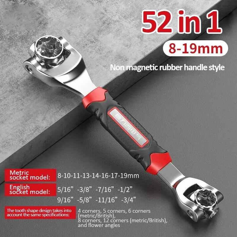 52-in-1 Universal Ratchet Socket Wrench