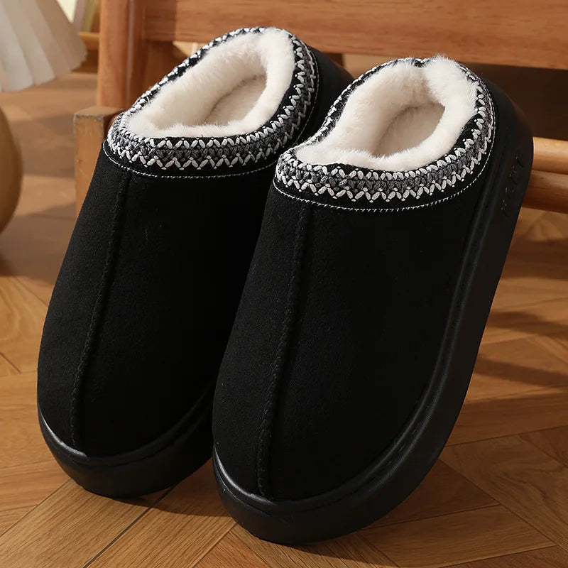 Fluffy Winter Platform Slippers