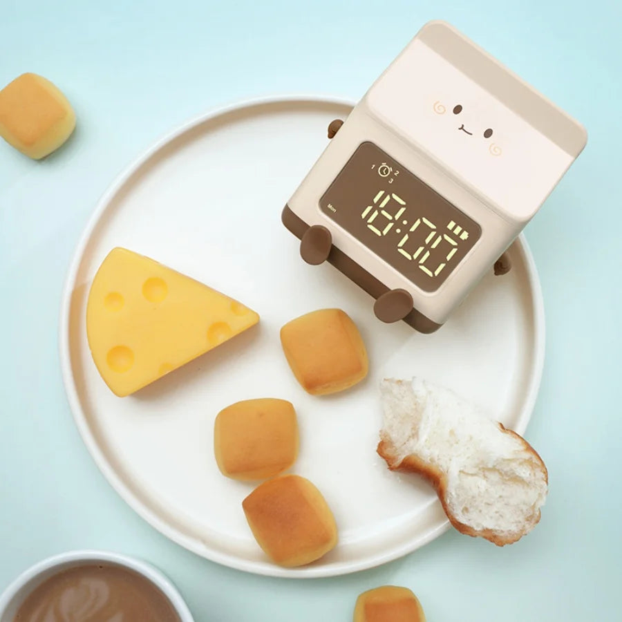 Multi-Functional LED Milk Carton Alarm Clock