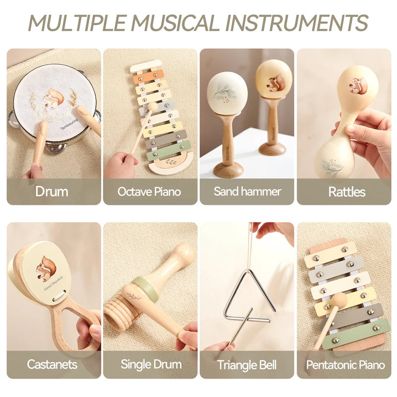 Montessori Wooden Musical Instrument Set