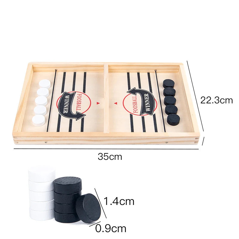 Fast Sling Puck Table Hockey Wooden Party Game