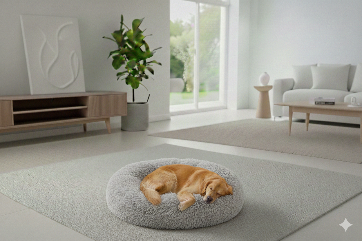 Round Winter Dog Bed