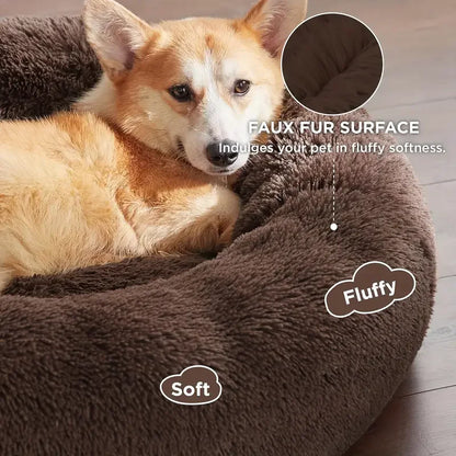 Round Dog Bed Winter Warm