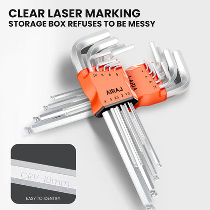 9Pcs High-Strength Hex Wrench Set