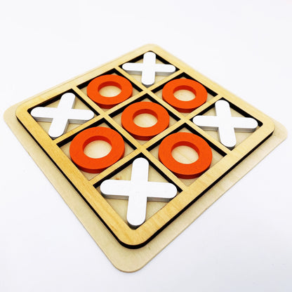 Solid Wooden Tic Tac Toe Game