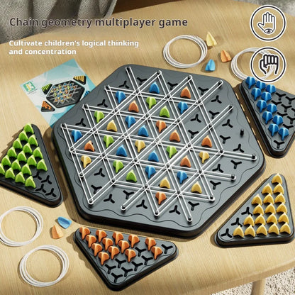 Chain Triangle Chess Rubber Band Strategy Game