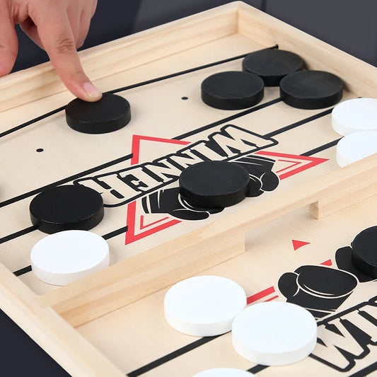 Fast Sling Puck Table Hockey Wooden Party Game