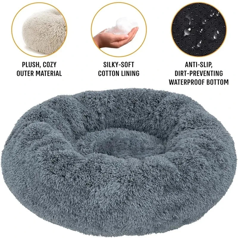 Round Dog Bed Winter Warm