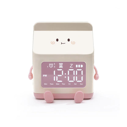 Multi-Functional LED Milk Carton Alarm Clock