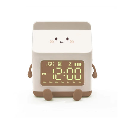 Multi-Functional LED Milk Carton Alarm Clock