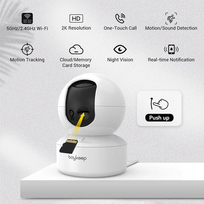2K Indoor Pet Camera with 360° View