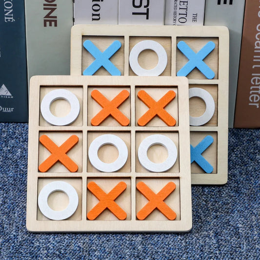 Solid Wooden Tic Tac Toe Game