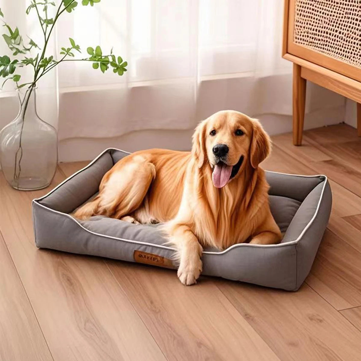 Waterproof Four Season Square Dog Bed for Large Dog