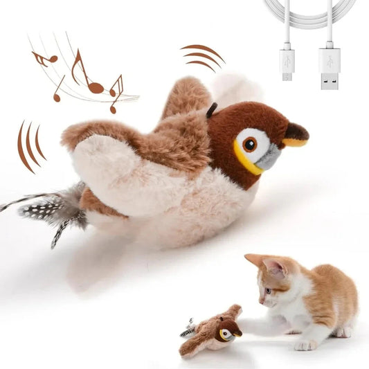 USB Rechargeable Catnip Plush Bird Toy