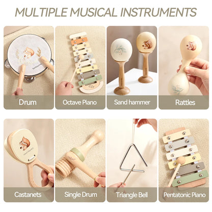 Montessori Wooden Musical Instrument Set