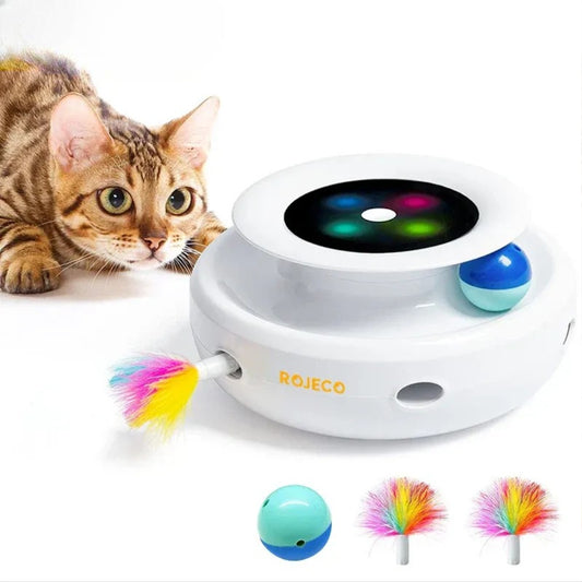2-in-1 Smart Feather and Ball Toy