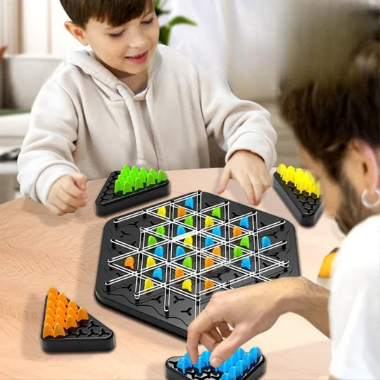 Chain Triangle Chess Rubber Band Strategy Game